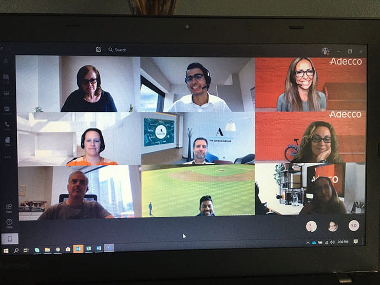 Video call with the Canadian Leadership Team